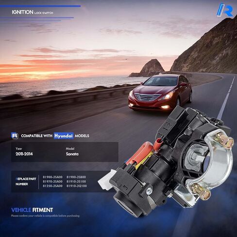 81900-D9G00 Ignition Lock Switch Assembly with 2 Keys Compatible with Kia Sportage 2017 2018 2019 2020 2021 2022 Ignition Lock Cylinder & Ignition Lock Housing Replace 81900D9G00 in Kuwait