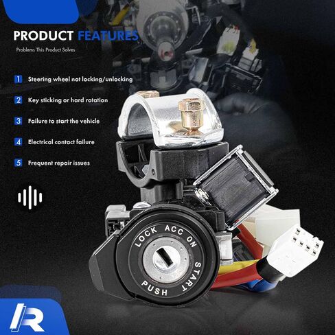 81900-D9G00 Ignition Lock Switch Assembly with 2 Keys Compatible with Kia Sportage 2017 2018 2019 2020 2021 2022 Ignition Lock Cylinder & Ignition Lock Housing Replace 81900D9G00 in Kuwait