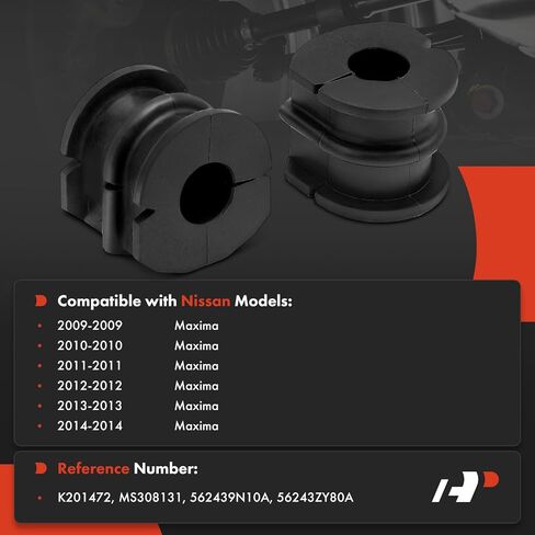 A-Premium 2 x Rear To Frame Sway Bar Bushing Kit, Compatible with Nissan Maxima 2009 2010 2011 2012 2013 2014 in Saudi Arabia