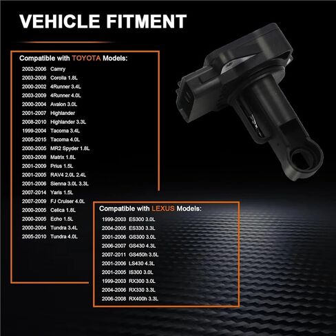 22204-21010 Mass Air Flow Sensor MAF Compatible with ES300/RX300 in Saudi Arabia