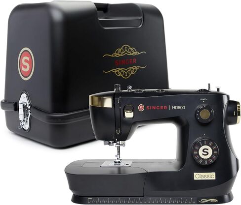 SINGER Heavy Duty 500 Classic Sewing Machine with Accessory Kit | Strong Motor with Enhanced Piercing Power, 32 Built-In Stitches, Full Metal frame, 1-step Buttonhole & LED Light in Saudi Arabia