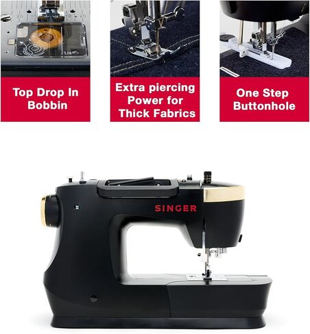 SINGER Heavy Duty 500 Classic Sewing Machine with Accessory Kit | Strong Motor with Enhanced Piercing Power, 32 Built-In Stitches, Full Metal frame, 1-step Buttonhole & LED Light in Saudi Arabia