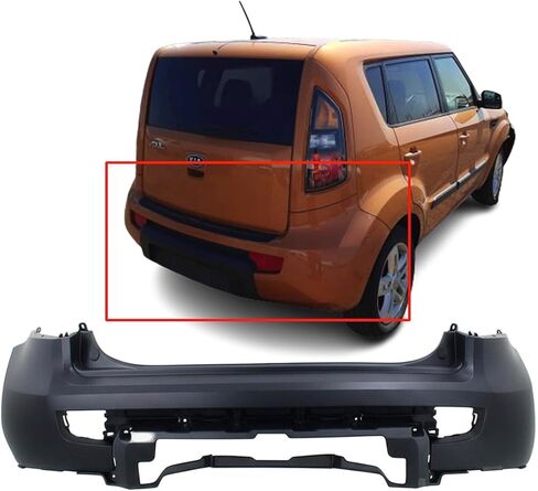 FitParts متوافق مع غطاء المصد الخلفي 2010 2011 Kia Soul Hatchback 10 11. جديد، مُجهز وجاهز للطلاء. اكتب B. W/O قطع لوحة الترخيص. KI1100149 866112K050 in Saudi Arabia