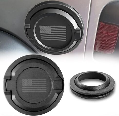 Mupera Fuel Filler Door Gas Tank Cap Cover Accessories for 2018-2023 2024 Jeep Wrangler JL JLU 2/4 Door(US Flag) in Saudi Arabia