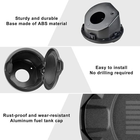 Mupera Fuel Filler Door Gas Tank Cap Cover Accessories for 2018-2023 2024 Jeep Wrangler JL JLU 2/4 Door(US Flag) in Saudi Arabia