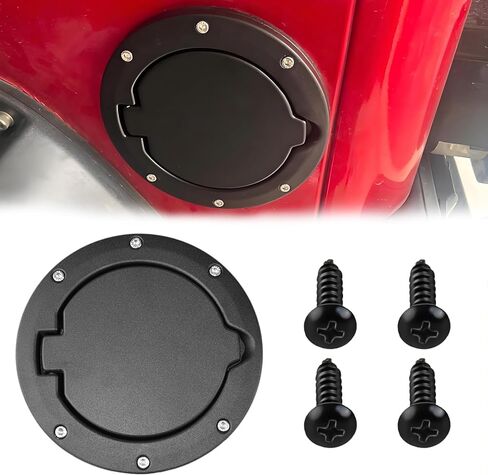 Mupera Fuel Filler Door Gas Tank Cap Cover Accessories for 2018-2023 2024 Jeep Wrangler JL JLU 2/4 Door(US Flag) in Saudi Arabia