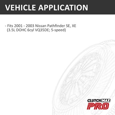 ClutchMaxPRO Heavy Duty OEM Clutch Kit Compatible with 2001 2002 2003 Nissan Pathfinder 3.5L 6cyl VQ35DE 5-speed (CP06070HD-CK) in Saudi Arabia