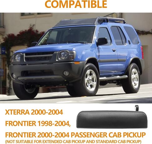 Exterior Door Handle Compatible with Nissan 2000-2004 Xterra 1998-2004 Frontier Front or Rear Left Driver Side Replaces# 80607-2S400 Textured Black in Saudi Arabia