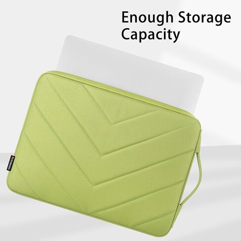 حقيبة كمبيوتر محمول مبطنة مقاس 15-15.6 بوصة من DOMISO مقاس 15.6 بوصة لجهاز MacBook Air 15 15.6 بوصة حقيبة حمل للنساء متوافقة مع MacBook Pro 15 بوصة M3 2024/ Pro 15 A1990 Surface Laptop 15، أخضر in Saudi Arabia