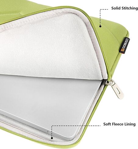 حقيبة كمبيوتر محمول مبطنة مقاس 15-15.6 بوصة من DOMISO مقاس 15.6 بوصة لجهاز MacBook Air 15 15.6 بوصة حقيبة حمل للنساء متوافقة مع MacBook Pro 15 بوصة M3 2024/ Pro 15 A1990 Surface Laptop 15، أخضر in Saudi Arabia