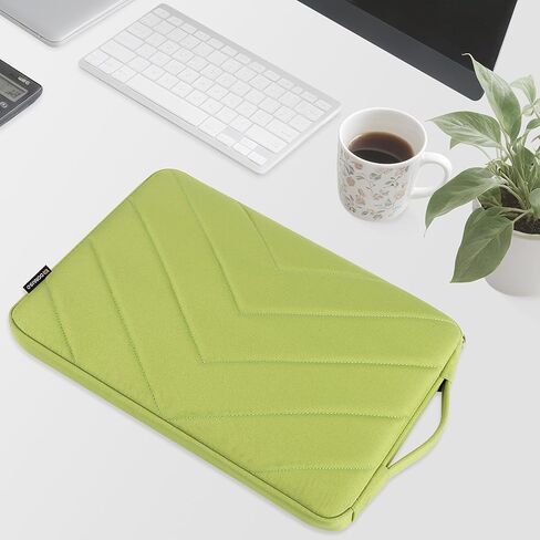 حقيبة كمبيوتر محمول مبطنة مقاس 15-15.6 بوصة من DOMISO مقاس 15.6 بوصة لجهاز MacBook Air 15 15.6 بوصة حقيبة حمل للنساء متوافقة مع MacBook Pro 15 بوصة M3 2024/ Pro 15 A1990 Surface Laptop 15، أخضر in Saudi Arabia