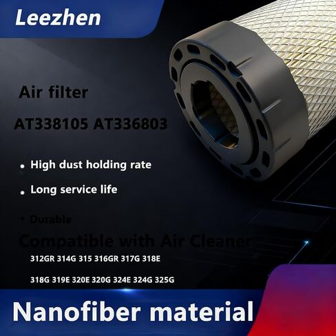 AT338105 AT336803 Air Filter Compatible With John Deere Skid Steer Loader 312GR 314G 315 316GR 317G 318E 318G 319E 320E 320G 324E 324G 325G in Saudi Arabia