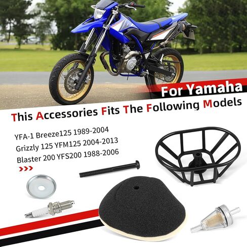 For Yamaha Grizzly Blaster 200 125 YFM125 YFS200 YFA-1 Air Filter + Holder w/Spark Plug 1988-2013 2XJ-14458-00-00 in Saudi Arabia