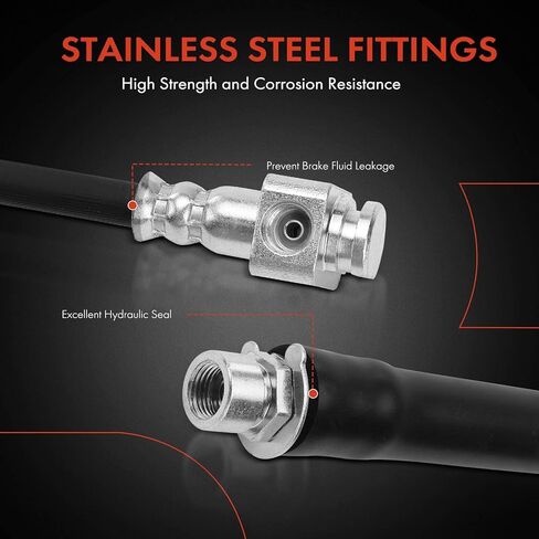 A-Premium Rear Inner Brake Hydraulic Hose Compatible with Ford Models - For F-250/F-450 Super Duty 2011-2016, For F-350 Super Duty, For F-550 Super Duty, with Dual Rear Wheel - Replace# BC3Z2282C in Saudi Arabia