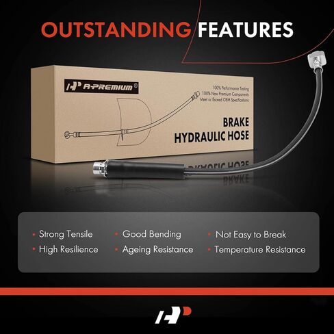 A-Premium Rear Inner Brake Hydraulic Hose Compatible with Ford Models - For F-250/F-450 Super Duty 2011-2016, For F-350 Super Duty, For F-550 Super Duty, with Dual Rear Wheel - Replace# BC3Z2282C in Saudi Arabia