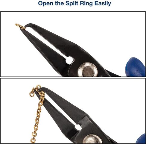 1Pc Carbon Steel Jewelry Plier Polishing 140mm Split Ring Opener Plier with Deep Blue Handle for Jewelry Crafts Making Repair Supplies in Saudi Arabia