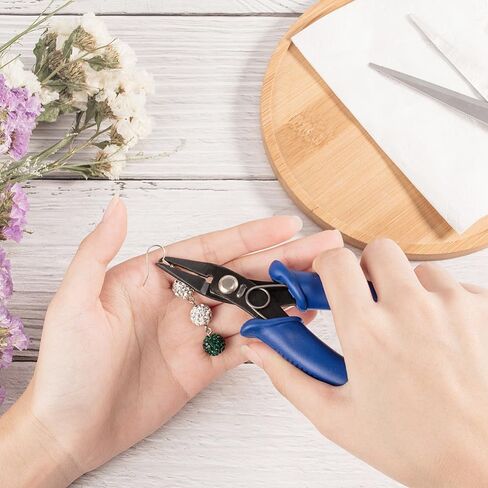 1Pc Carbon Steel Jewelry Plier Polishing 140mm Split Ring Opener Plier with Deep Blue Handle for Jewelry Crafts Making Repair Supplies in Saudi Arabia