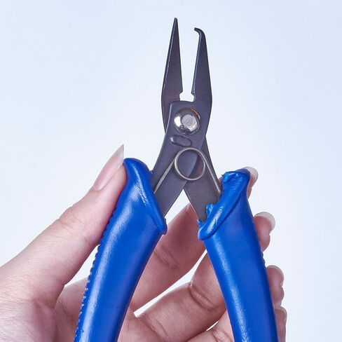 1Pc Carbon Steel Jewelry Plier Polishing 140mm Split Ring Opener Plier with Deep Blue Handle for Jewelry Crafts Making Repair Supplies in Saudi Arabia