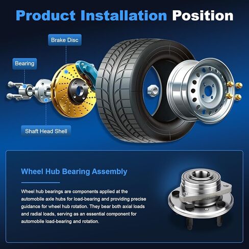 Anytek Fornt محمل العجلة اليسرى أو اليمنى ومجموعة المحور لسيارة Ford Explorer Explorer Sport Ranger 1995-2009 لسيارة Mercury Mountaineer 1997-2001 لسيارة Mazda B4000 2003-2010 4WD AWD استبدال # 515052 in Saudi Arabia