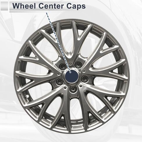 ACROPIX 4 Pcs Wheel Center Caps Hub Caps Rim Center Caps 2.42" 2.60" Wheel Caps Hubcap Center Covers Black Cover with Faux Logo Plastic 6 Clips Black in Saudi Arabia