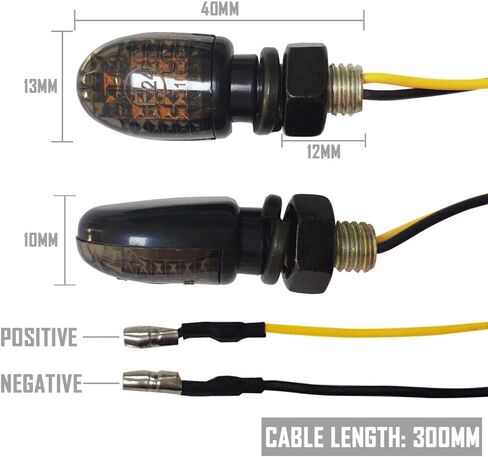 2 حزمة دراجة نارية بدوره إشارة LED ضوء وامض مؤشر العنبر العالمي - in Saudi Arabia