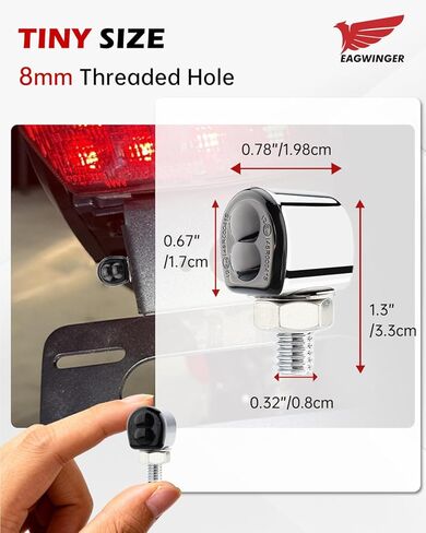 إشارات انعطاف LED صغيرة للدراجات النارية مع دعامة أمامية، وامضات أمامية وخلفية صغيرة عالمية 12 فولت للدراجة الترابية Ebike Street Sport Bike Bobber Cafe Racer Cruiser Motorcycles (أسود دخان) in Kuwait