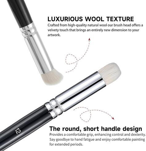 6 قطع من الفرش الجافة للرسم المصغر، مجموعة الفرش الجافة للرسم المصغر، 6 أحجام من فرش الطلاء التفصيلية الاحترافية لنماذج ألوان زيت الأكريليك المائية (أسود) in Saudi Arabia