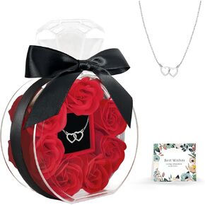 Rose Ring Box Birthstone Jewelry Artificial Preserved 7 Roses Flower Gift for Women Girlfriend Wife Mom Grandma Valentines Mothers Day Anniversary Birthday Unique Romantic Personalized Gifts in Saudi Arabia
