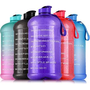 Hydration Nation (32oz Water Bottle With Time Marker - Leak Proof Water Bottles With Times To Drink For Fitness & Sports - 32oz Water Bottle With Straw For Drinking - Water Tracker Bottles (Blue) in Saudi Arabia