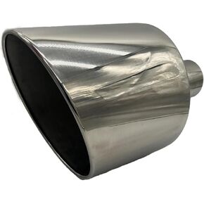 POLISHED STAINLESS STEEL 4" X 12" X 18" ROLLED ANGLE DIESEL EXHAUST TIP in Saudi Arabia