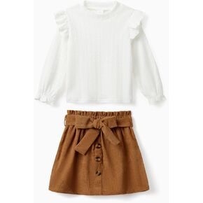 PATPAT Toddler Baby Girl Fall Outfits 2 Pieces Girls Cute Skirt Sets Winter Clothes Toddler Dress Set 2T to 6T in Saudi Arabia