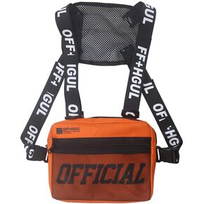 Kedejin للجنسين حزم الخصر حقيبة الصدر، الهيب هوب نمط سترة حقيبة كروسبودي حقيبة الصدر تلاعب الصدرية للسفر المشي لمسافات طويلة الرياضة في الهواء الطلق، رمادي فاتح، 26 * 6 * 21 سم in Kuwait