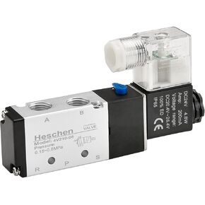 صمام الملف اللولبي الهوائي الكهربائي 4V210-08 220VAC 6.0VA PT1 / 4 5 Way 2 Position CE in Kuwait