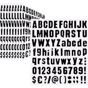 1296 قطعة من 16 ورقة ملصق حروف، أرقام صندوق بريد من الفينيل ذاتية اللصق مقاومة للماء، ملصق أرقام أبجدية للتوقيع، دفتر الملاحظات، ديكور الفصل الدراسي، الباب (1 بوصة أحمر) in Kuwait