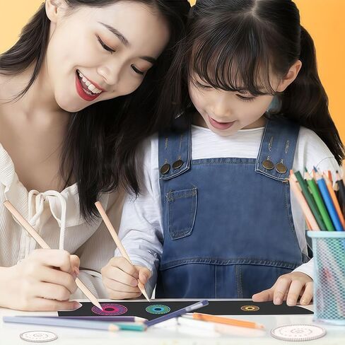 مجموعة رسم فنية حلزونية، استنسل حلزوني مسطرة هندسية، أدوات رسم للفنانين لرسم الحرف الفنية بنفسك in Saudi Arabia