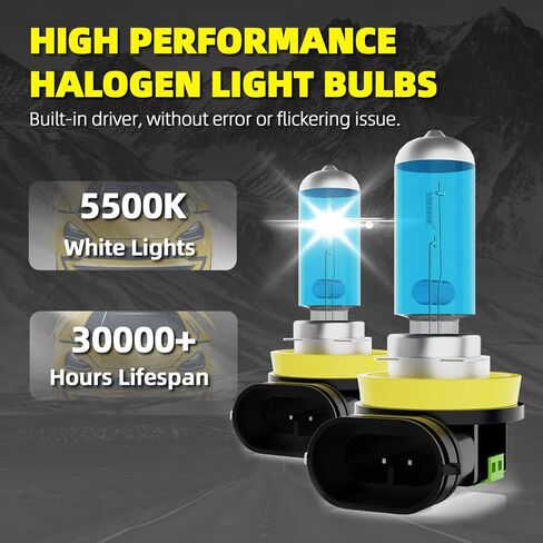 Headlight Bulbs Fit For Camaro 2010-2013, 9008 High Low Dual Beam Combo, Super Bright 5500K White Light High Performance Halogen Light Bulbs, 2PCS in Saudi Arabia