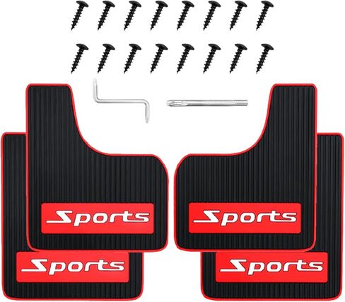 4 قطع من اللوحات الطينية العالمية للسيارة، واقيات الطين المطاطية الناعمة المقاومة للتصادمات لسيارات الدفع الرباعي والسيدان، المصدات الخلفية الأمامية، قصيرة in Kuwait