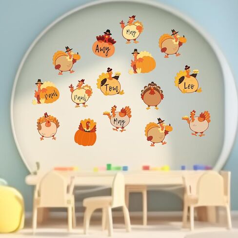 Fancy Land Turkey Cutouts 54 Pcs Fall Thanksgiving Decorations Holiday School Party Classroom Bulletin Board Decor in Saudi Arabia