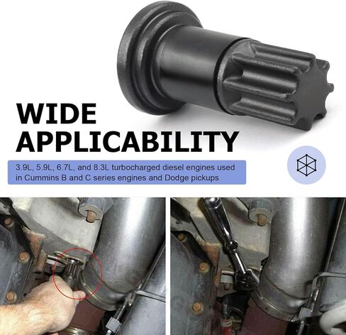 Cummins Engine Barring Rotating Tool, Compatible with Cummins Engine VE P7100 VP44 4BT 6BT Diesel, B/C Series Dodge Pickups 3.9L, 5.9L, 6.7L&8.3L Diesel, Replaces#3824591A, 5299073 and 7471A in Saudi Arabia