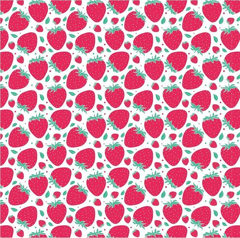 wishinside Strawberry Wrapping Paper Roll-17 Inches X 32.8 Feet, Mini Roll, Strawberry Design Wrap Paper for Girls Kids Teens Women, for Birthday, Holiday, Wedding, Anniversaries, Baby Shower, 1 Roll in Saudi Arabia