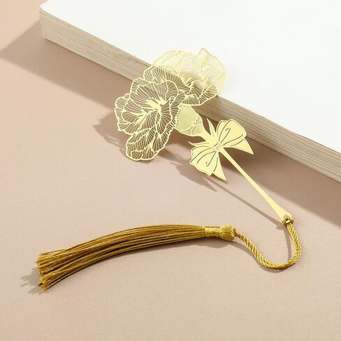 Metal Bookmarks with Tassel, Golden Hollow Bookmark Gift for Book Lovers, Writers, Readers, Men, Women, Adults in Saudi Arabia