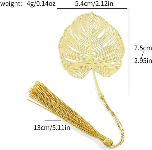 Metal Bookmarks with Tassel, Golden Hollow Bookmark Gift for Book Lovers, Writers, Readers, Men, Women, Adults in Saudi Arabia