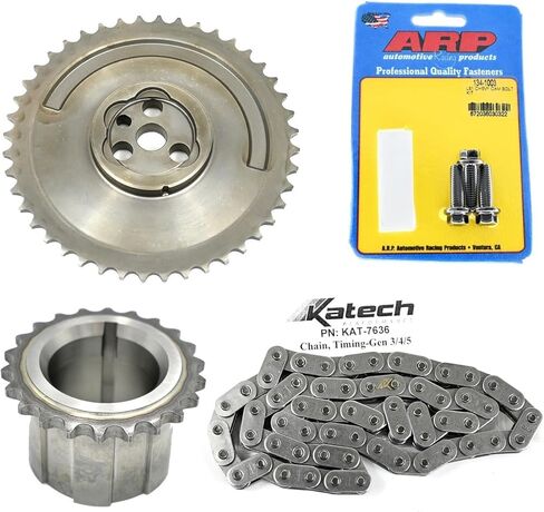 Katech C5-R Timing Chain Kit with 3-Bolt 24x/1x Cam Sprocket & ARP Cam Bolts | Fits LS 4.8L 5.3L 6.0L 6.2L LS1 LS2 LS3 L99 LSA | Race-Proven LS Timing Upgrade in Saudi Arabia