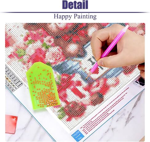 uuxsretaio عيد الحب البقرة الماس مجموعات الفن للبالغين، DIY مجموعات الطلاء الماس جولة كاملة، 5D مجموعات النقاط الماس مضحك للبالغين، والحرف الفنون جوهرة لديكور جدار المنزل 14x14 بوصة in Saudi Arabia
