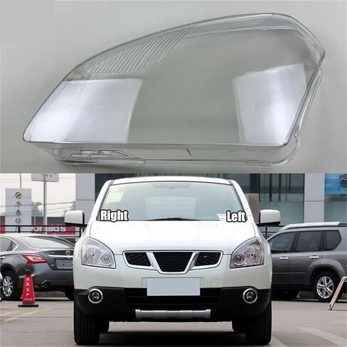 Compatible For Nissan Qashqai 2008-2015 Transparent Headlight Cover Headlamp Shell Clear Lens Replace Original Lampshade(2PCS left and right) in Saudi Arabia