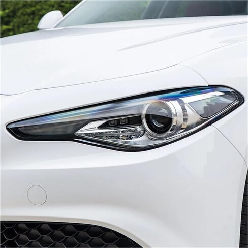 Compatible For Alfa Romeo Giulia 2015 2016 2017 2018 2019 2020 2021 2022 Car Decorations Accessories Glass Headlights Transparent Shell(Right) in Saudi Arabia