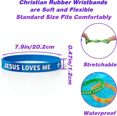 110 Pcs Jesus Loves You Silicone Bracelet, Colorful Christian Wristbands, Rubber Jesus Bracelets,Christian Bracelets Bulk, Bible Verse Bracelets and Scripture Bracelets for Christian Party Favors in Saudi Arabia