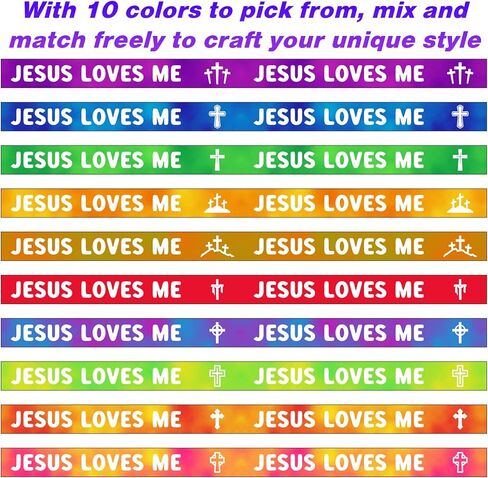 110 Pcs Jesus Loves You Silicone Bracelet, Colorful Christian Wristbands, Rubber Jesus Bracelets,Christian Bracelets Bulk, Bible Verse Bracelets and Scripture Bracelets for Christian Party Favors in Saudi Arabia