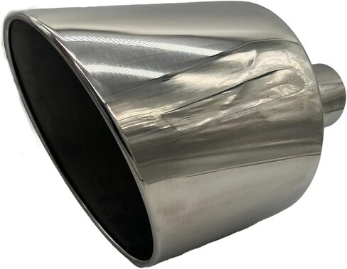 POLISHED STAINLESS STEEL 4" X 12" X 18" ROLLED ANGLE DIESEL EXHAUST TIP in Saudi Arabia