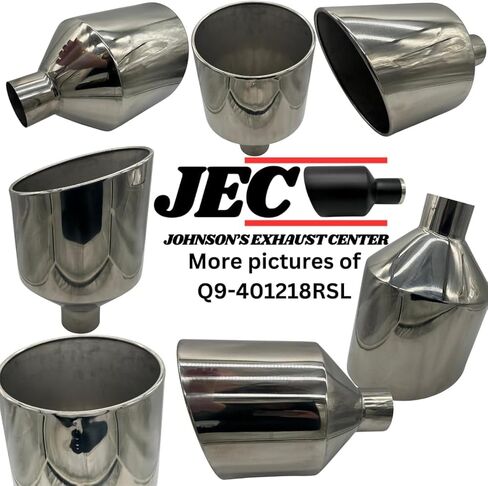 POLISHED STAINLESS STEEL 4" X 12" X 18" ROLLED ANGLE DIESEL EXHAUST TIP in Saudi Arabia